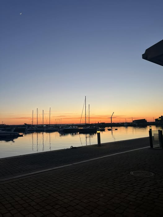 Solnedgång över Norra Hamnen